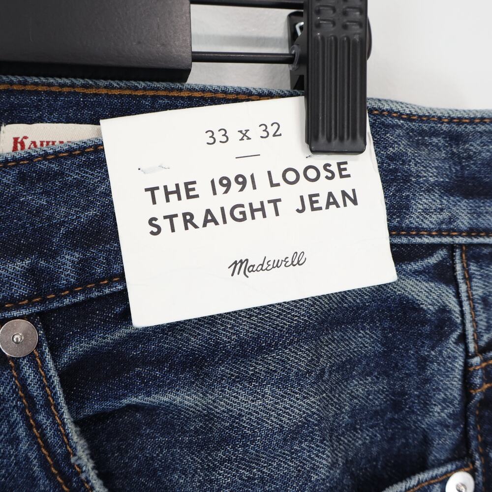 Madewell Men's The 1991 Loose Straight Jean Japanese Denim Fairside Wash 33x32 - Picture 5 of 10